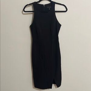 Banana Republic Black Sheath Dress Halter Slit
